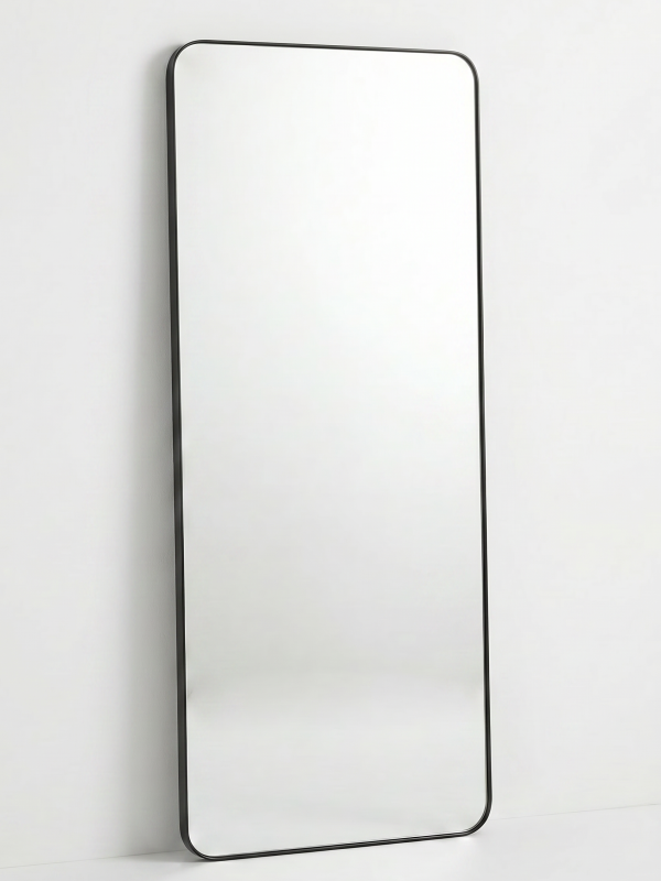 Contemporary Classic Rectangular Mirror Steel Frame, handmade