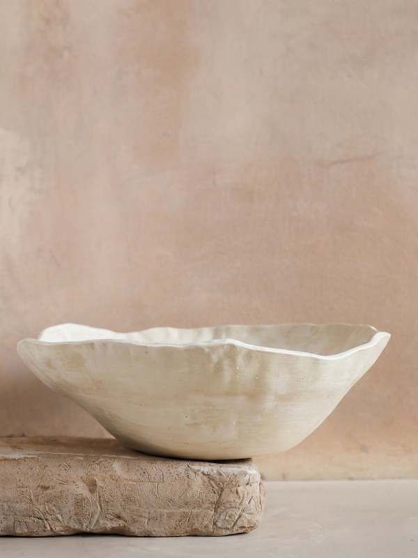 Large Stoneware Serving Bowl , Handmade Ceramic Salad Bowl